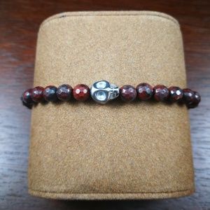 Handmade: Faceted Red Tiger Eye & Hematite bracele